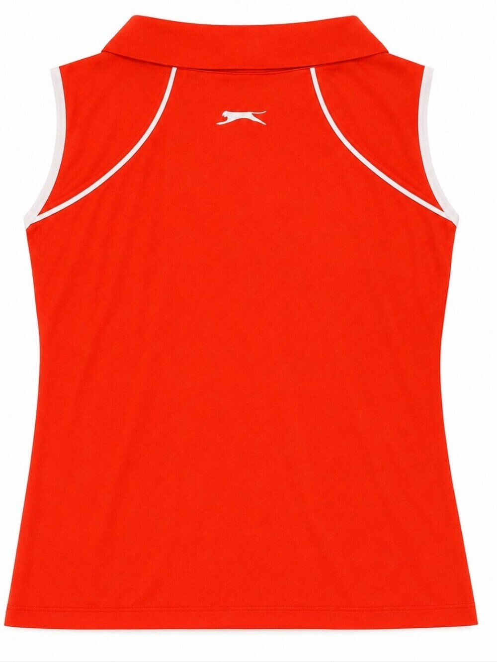 SLAZENGER Sleeveless Cotton Blend Orange Polo. - Picture 4 of 4